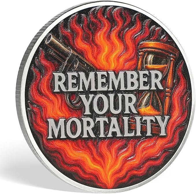 Memento Mori Coin Momento Mori Coin Skull Coin Stoic Gifts Memento Mori Calendar Living Memento Mori Amor Fati Coin (Musketeer Skull)