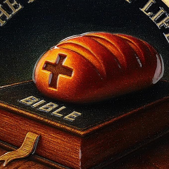 Bible Bread Religious Coin Inspirational Bible Verse Medallion Faith-Based Gifts for Spiritual Encouragement for Men & Women