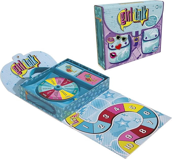 Hasbro Gaming Girl Talk Truth or Dare Board Game for Teens and Tweens, Inspired by The Original 1980s Edition, Ages 10 and Up, for 2-10 Players