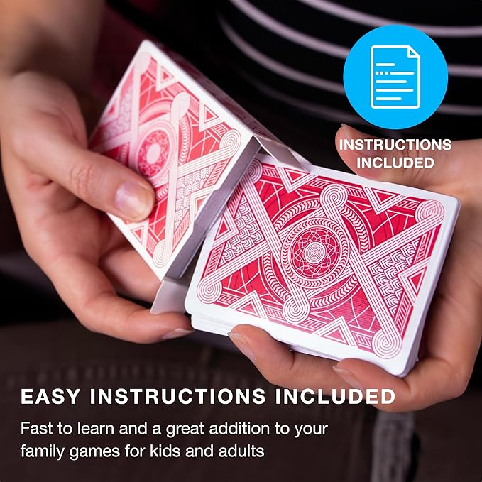 Brybelly Nertz Card Game 12 Decks of Standard 3.5 x 2.5 Wide Poker Cards - Playing Cards 12 Pack for Dutch Blitz Card Game with 12 Unique Colors