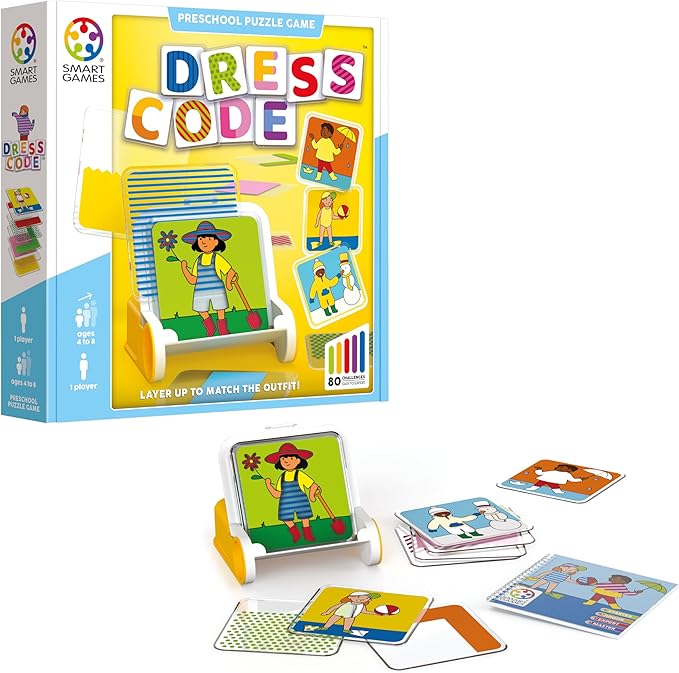 SmartGames Dress Code Stacking Game with 80 Challenges for Kids Ages 4 +