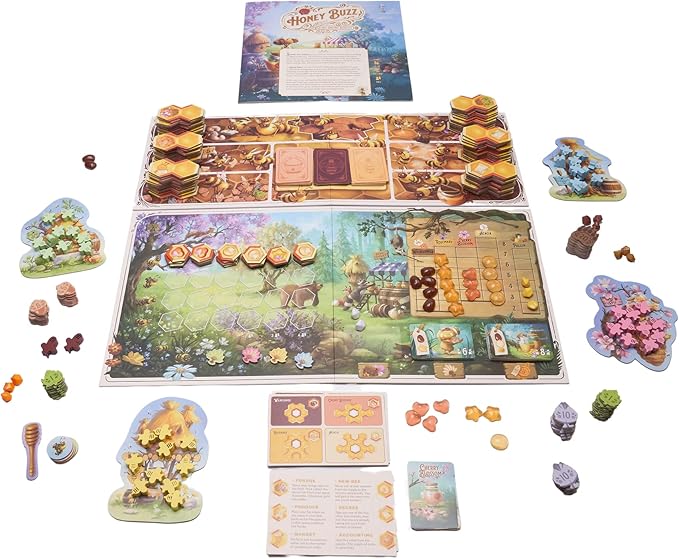 Goliath Honey Buzz Board Game - Tile Placement Strategy Game Wooden Components, 1-4 Players, Ages 10 and Up