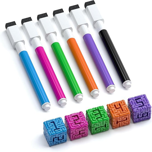 Mind Space Board Game - Polyomino Roll & Write - 1 to 5 Players - 30 Minute Play Time (Mind Space: Brain Dice and Extra Marker Upgrade)