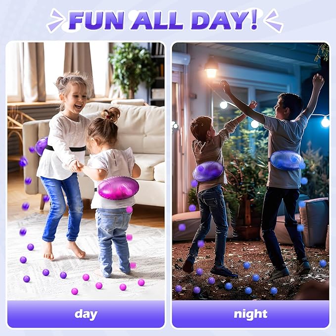 Skirfy Outdoor Party Games for Kids Adults, Translucent 3 Pack Shaking Ball Toy with 60 Balls, Birthday Outdoor Indoor Toys, Family Carnival Birthday Carvinal Game for Boy Girl Age 4-12