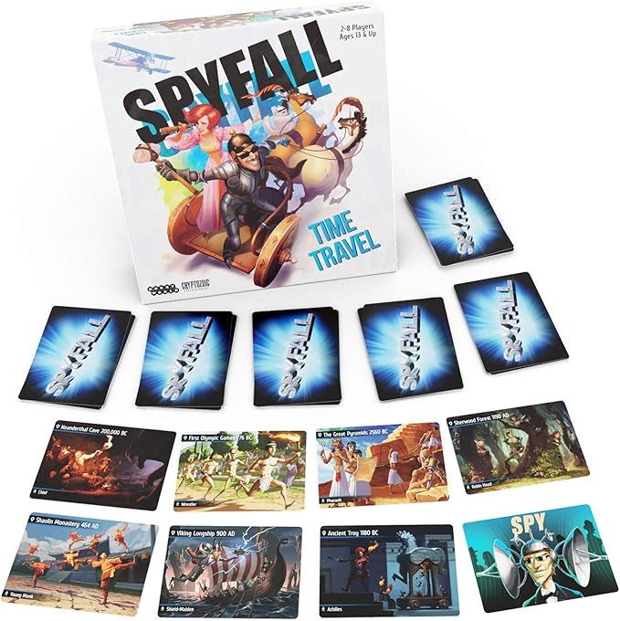 Spyfall Time Travel - The Perfect Party Game - Go to the Past and Future to Find the Spy - For 2 to 8 Players - Board Games for Teens and Adults - Ages 13+