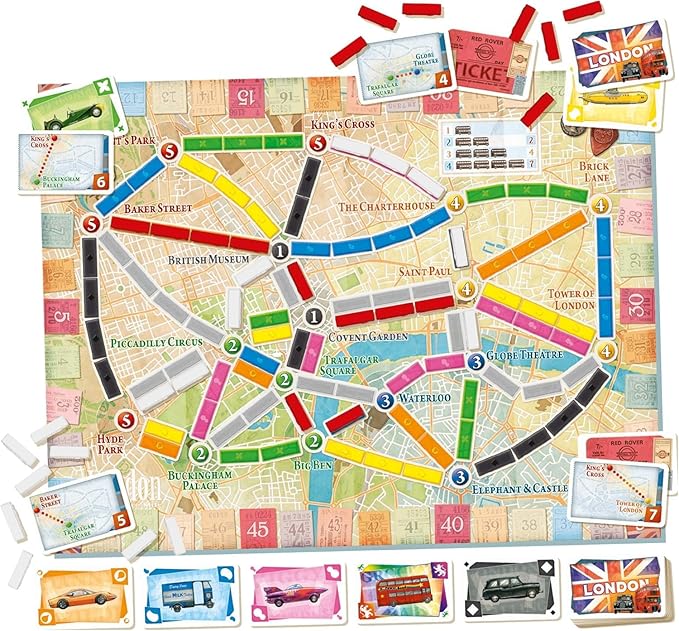 Ticket to Ride London Board Game - Train Route-Building Strategy Game, Fun Family Game for Kids & Adults, Ages 8+, 2-4 Players, 10-15 Minute Playtime, Made by Days of Wonder