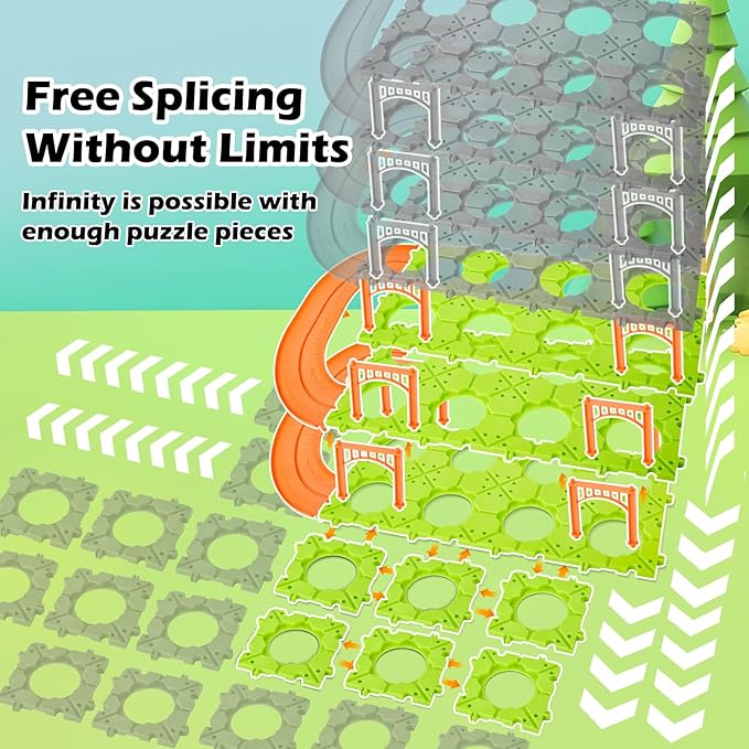 DIY STEM Board Games Kids Toys,Road Builder Educational Learning Toys for Kids， Montessori Logic Puzzles Brain Teasers Toy Preschool Classroom Gifts for Age 4-12 Year Old