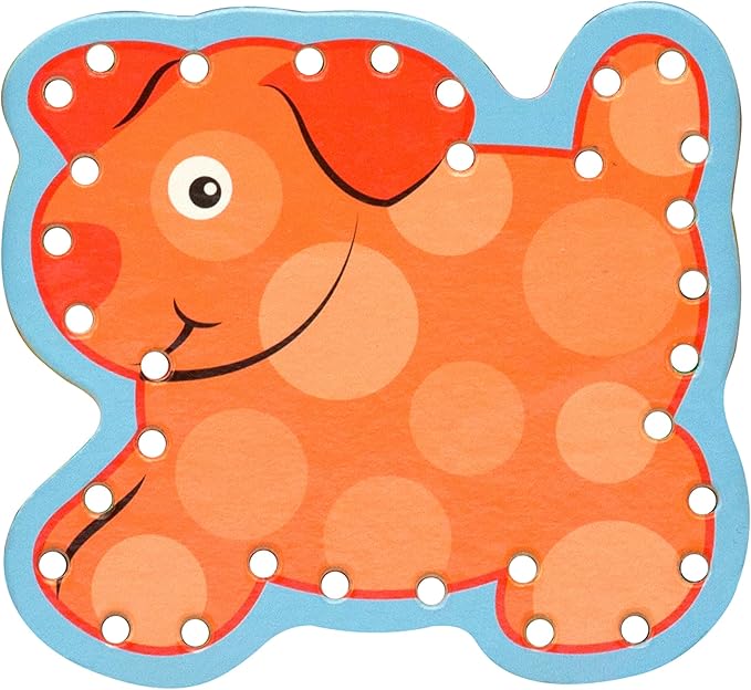 Melissa & Doug Alphabet Wooden Lacing Cards With Double-Sided Panels and Matching Laces Fine Motor Skills Threading Cards, Sewing For Preschoolers And Kids Ages 3+