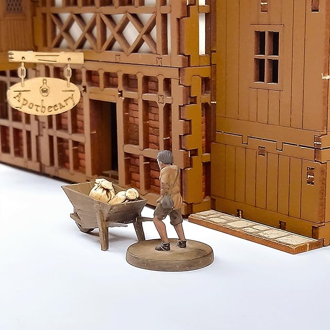 Guild Hall - DIY Wooden House Building Kit for Architecture & Engineering Assembly Set for Teens and Adult, Tabletop Games, Makes a Great Gift for who Like Creative Play - Realistic