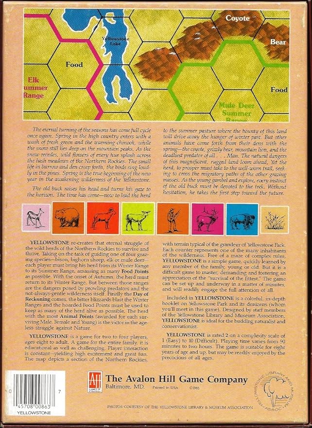 Yellowstone The National Park Wildlife Survival Game