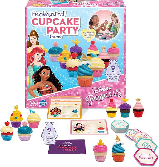 Wonder Forge Disney Princess Enchanted Cupcake Party Game - Exciting Matching Game | Fun for Kids & Adults | Ideal for Disney Princesses Enthusiasts | Two Game Modes | Gaming Experience
