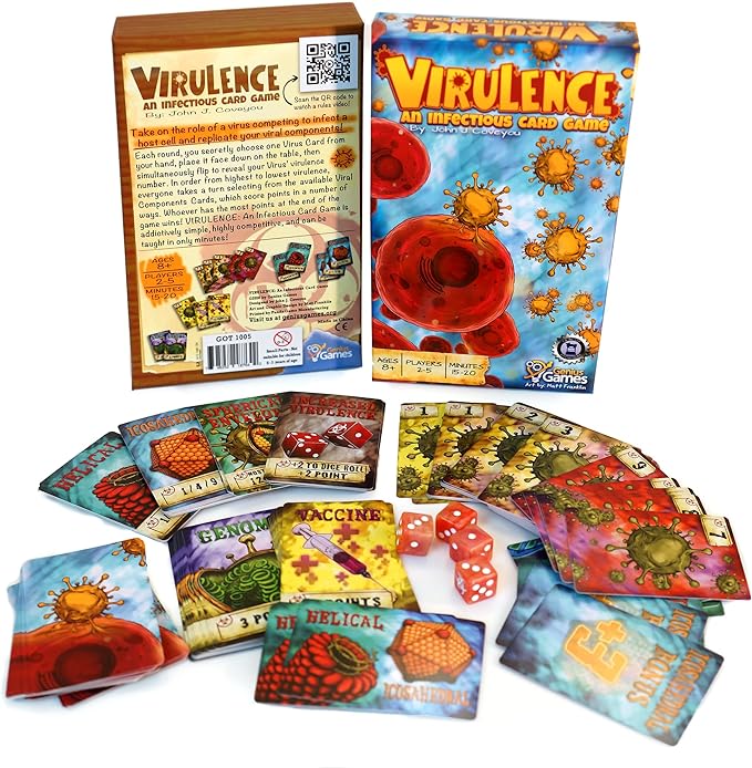Virulence: An Infectious Virus Card Game - Educational Bidding Game for Kids 8+ - Perfect Biology Board Game for Kids, Teens, and Adults - Medical Science Gifts for Nurses, Doctors, Teachers