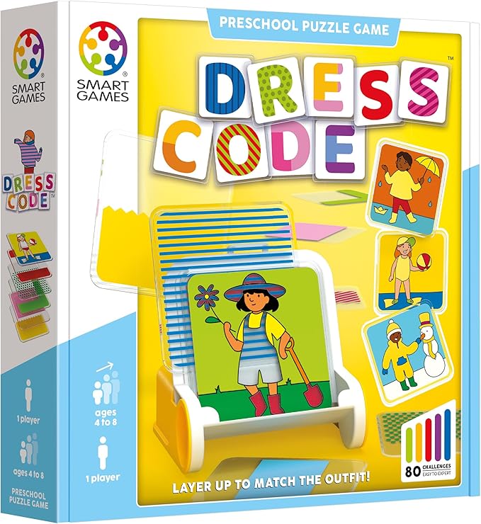 SmartGames Dress Code Stacking Game with 80 Challenges for Kids Ages 4 +