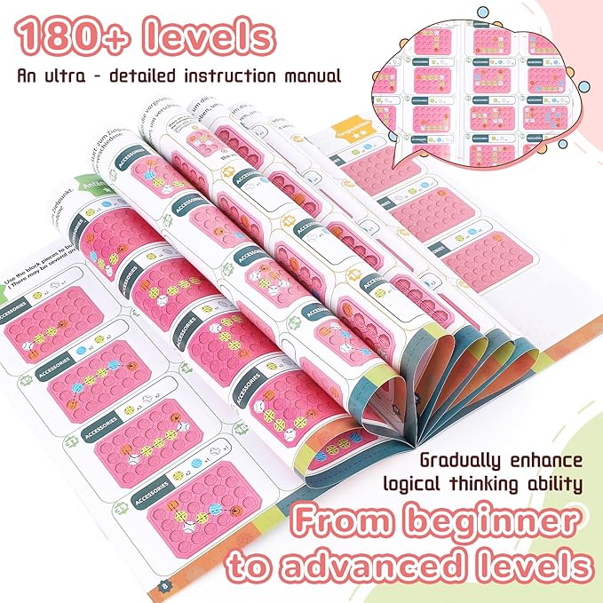 Logic Road Builder Games Toys: STEM Toys for 4 Year Old Kids Montessori Board Game Brain Teaser Puzzles Preschool Learning Activities Educational Toy for Toddler Ages 3 5 6 7 8-12 Boys Girls Gifts