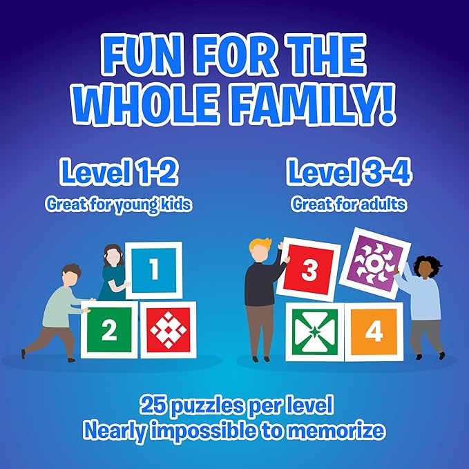 3.0 by Uzzle Games - 2-8 Players Board Game Bundle, Family Board Games for Children & Adults, Block Puzzle Games for Ages 4+ (2 Pack)