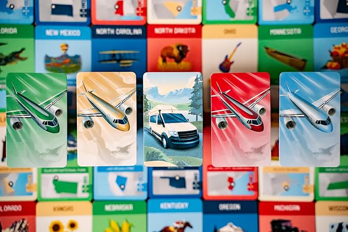 10 Days in The USA | Family Road Trip Board Game for All Ages | Designed by Alan Moon - Designer of Ticket to Ride | 2-4 Players | 30 Min | Ages 8 and Up