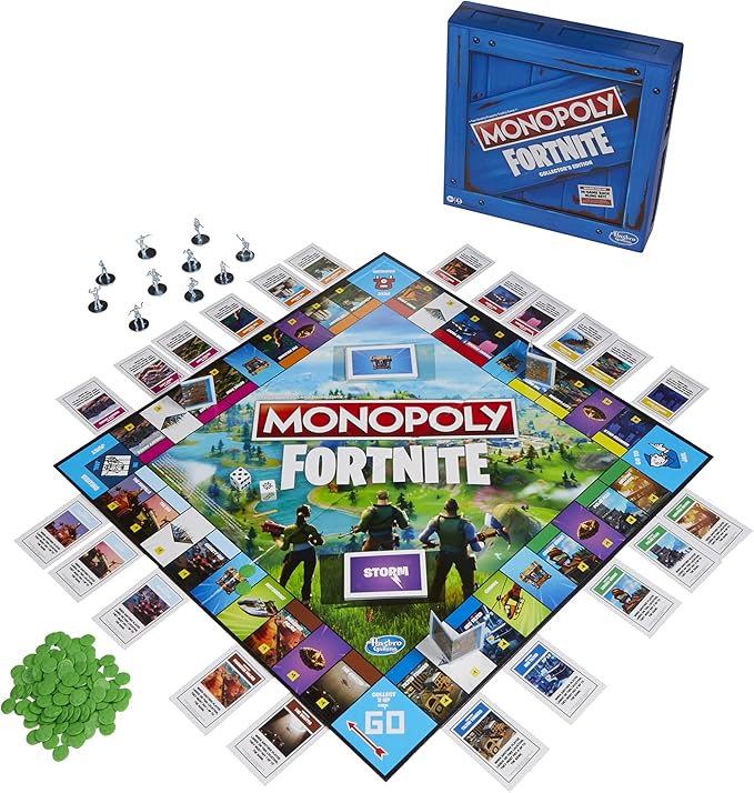 Monopoly: Fortnite Collector's Edition Board Game Inspired by Fortnite Video Game, Board Game for Teens and Adults, Ages 13 and Up