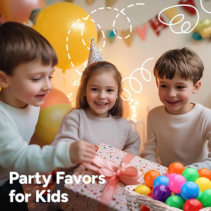 Entervending Empty Colored Round Capsules 2 inch 50 pcs Bulk 7 Colors Capsule for Gumball Machines Plastic Containers 50 mm