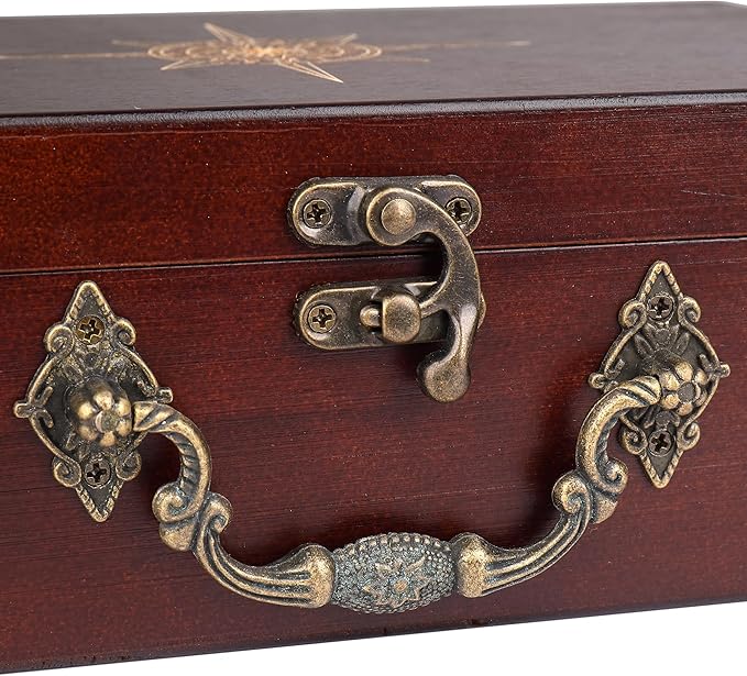 STERLING Games 12 Number Shut The Box Wooden Box Travel Case Nautical Theme Family Dice Game for Kids and Adults