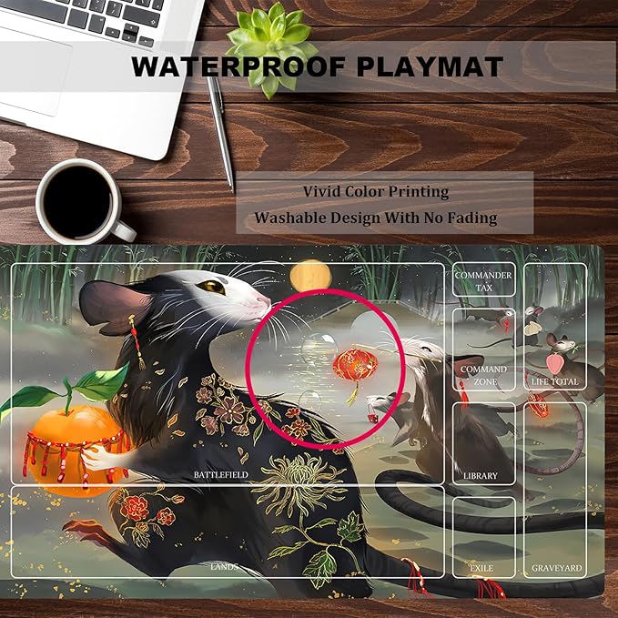 MTG Playmat Table Mats Size 60X35 cm Mousepad Compatible for MTG RPG CCG Trading Card Game Play mats Original Play Mat Art Designs & Accessories (10)