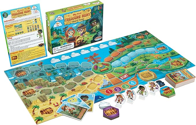 Jumping High Fives My First Treasure Hunt Board Game - Cooperative Island Explorer Game for Kids Ages 4 and Up, an Exciting Buried Treasure Adventure Perfect for Family Time