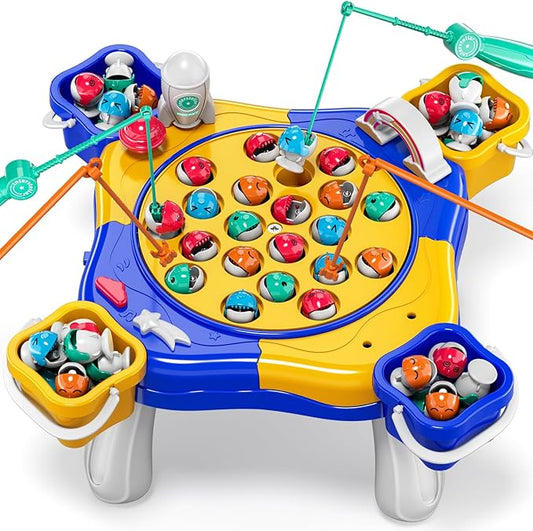 Magnetic Fishing Game for Kids Toddlers 3-5, 70 pcs Fishing Toys for Kids Toddlers 3-5, Fishing Table Toys Board Game Birthday Gifts for 3 4 5 6 7 8 Years Old Toddlers Kids
