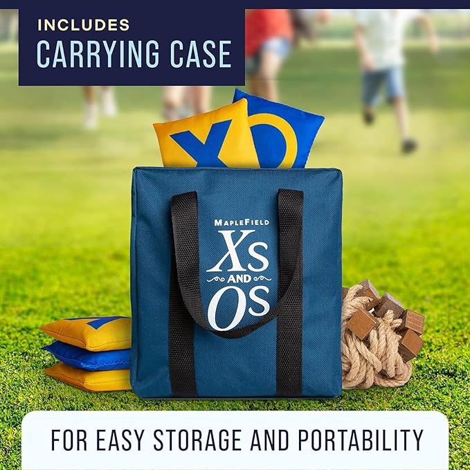 Maplefield Giant Tic Tac Toe Game – Heavier Quality Bean Bag – Outdoor Lawn Activities for Family Picnics, Camping, Parties, and Backyard Fun