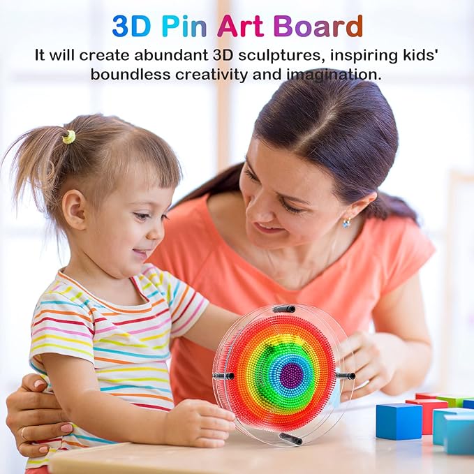 ENJSD 3D Pin Art Sensory Toys for Kids 5-7, Pin Art Board Impression Sensory Toys for Kids with Autism, Autism Gifts for Autistic Children Age 3, 4, 5, 6, 7, 8, 9, 10+ Years Old Boys Girls