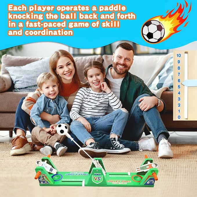 VolleyShot Game Toys, 2 Player Tabletop Board Games, for Family Night & Parties, for Kids & Adults, Toys for Ages 6-14+, Green
