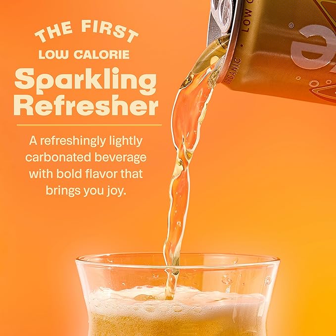 WAVE Sparkling Refreshers | Sparkling Juice | Organic Hydration | Low Calorie Drink | Lightly Carbonated Soda Alternative | No Added Sugar or Artificial Ingredients | Black Tea Orange | 12 Pack