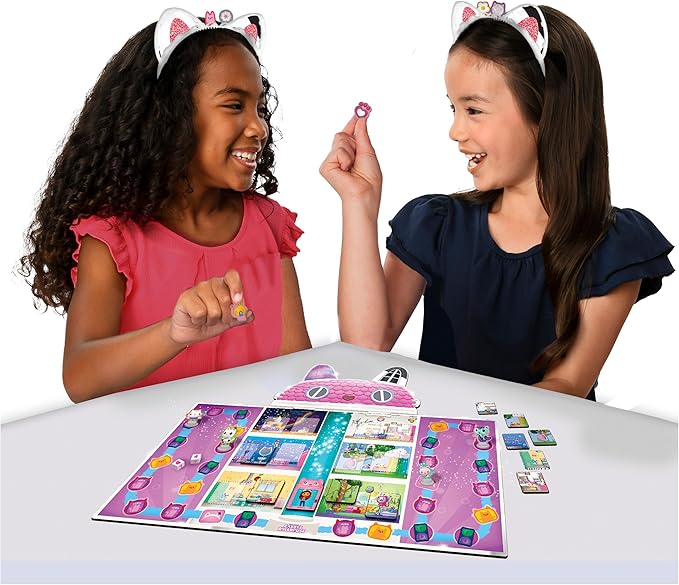 Spin Master Games, Gabby’s Dollhouse, Meow-Mazing Board Game, Board Game for Kids, Family Games, Preschool Game for Families & Kids Ages 4+