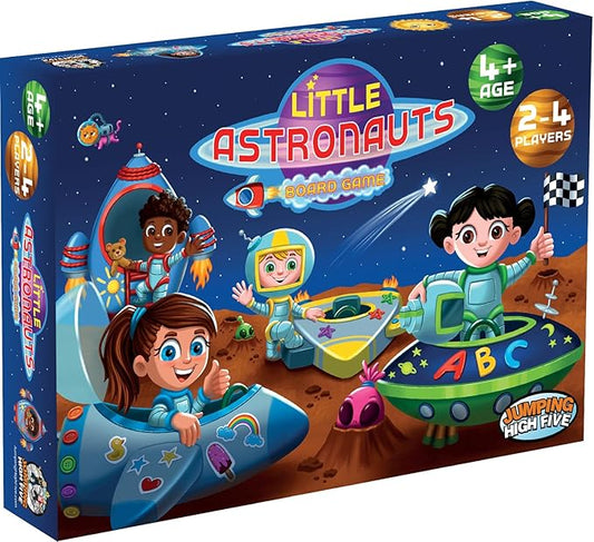 Jumping High Fives Little Astronauts Board Game - An Exciting Space Adventure For Kids Ages 4 And Up - Learn Skills While Flying Around The Solar System In A Rocket Ship, Perfect For Family Game Night