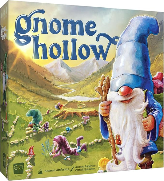Gnome Hollow Board Game, Thematic Gnome and Garden Tile Laying & Worker Placement Strategy Game for All Ages, Beautiful Art and Game Design by Ammon Anderson, Ages 12+, 2-4 Players, 45+ Min Play Time