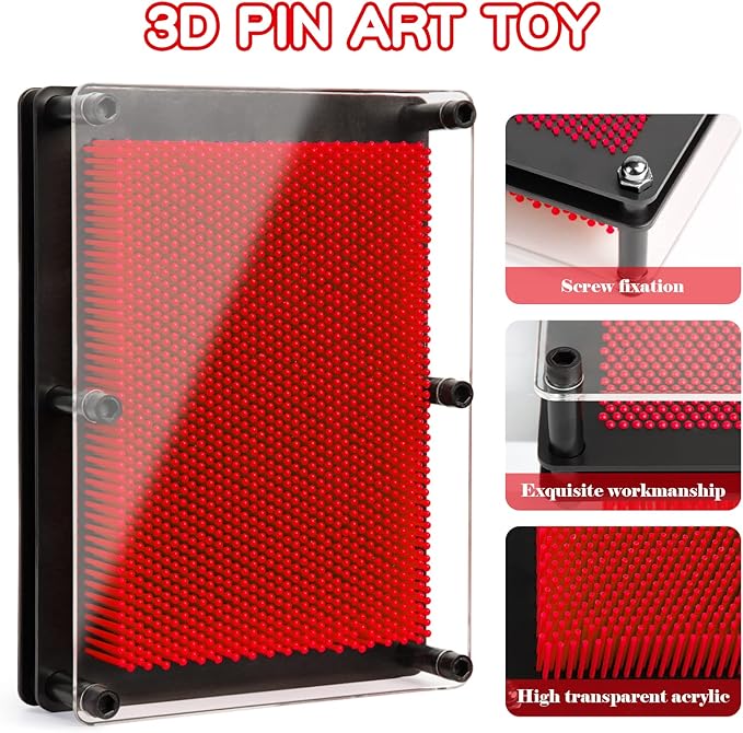 ENJSD 3D Pin Art Sensory Toys for Kids 5-7, Pin Art Board Impression Sensory Toys for Kids with Autism, Autism Gifts for Autistic Children Age 3, 4, 5, 6, 7, 8, 9, 10+ Years Old Boys Girls