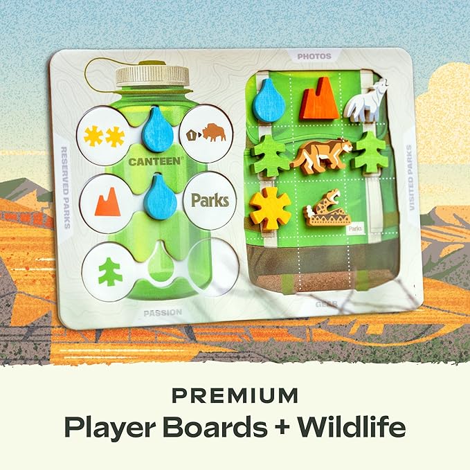 Keymaster Games Parks (2nd Edition) | Summit Deluxe | Beautiful Strategy Game for Families, Adults, Kids or Solo | Explore Nature and Outdoors by Hiking US National Parks | Ages 10+ | 1-5 Players