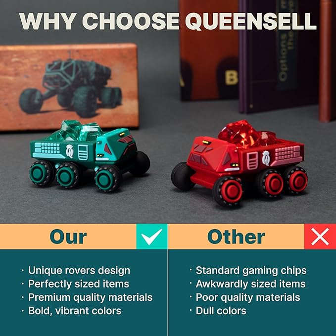 Queensell Meteor Shower – Board Game for Adults and Kids - Fast Strategy Game - 2 Player Tabletop Game – Educational Toys Gift – Fun Family Games for Ages 8 and up