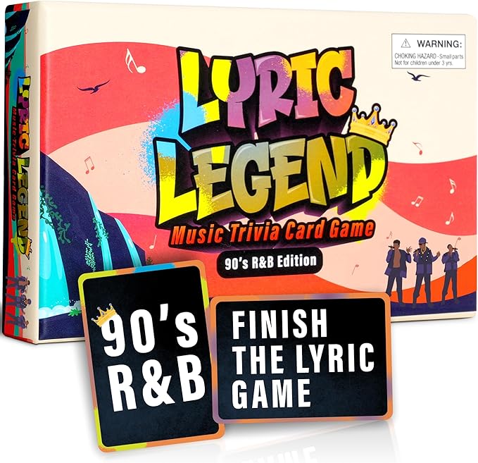 Lyric Legend 90's R&B - Finish The Lyrics Game with Trivia to Argue for The Correct Songs. Great for Gifts, Game Night, and Groups. 144 Songs and a Playlist, You'll Sing Along and Quiz Your Friends!