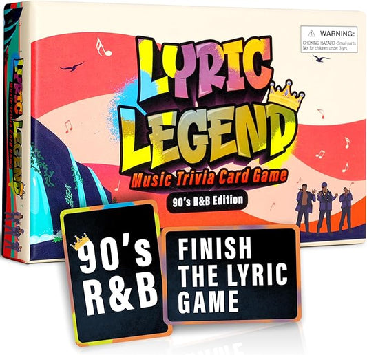 Lyric Legend 90's R&B - Finish The Lyrics Game with Trivia to Argue for The Correct Songs. Great for Gifts, Game Night, and Groups. 144 Songs and a Playlist, You'll Sing Along and Quiz Your Friends!