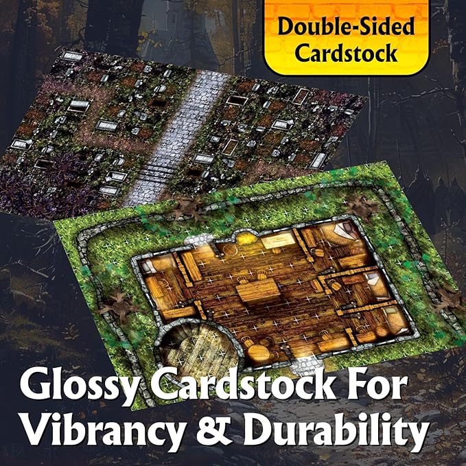 Arcknight The Extras Pack Roleplaying Battlemaps; 16 Modular RPG Maps in 8 Double-Sided Pages, 1" Square Grid, Modular & Versatile Design for Tabletop Gaming - for Dungeons & Dragons & Pathfinder