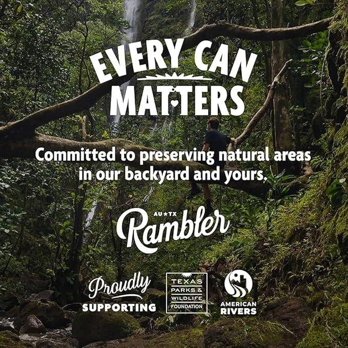 AUTX RAMBLER Sparkling Water, Texas Limestone Mineral Blend, Lemon-Lime Flavor, 12-Ounce Cans, 12-Pack