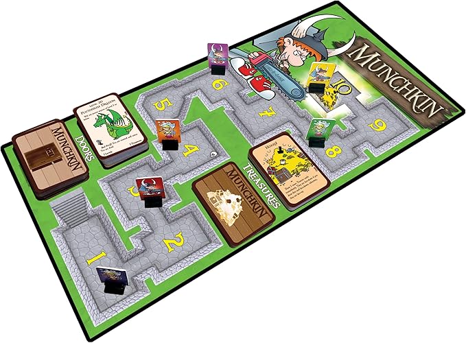 Munchkin Deluxe Board Game (Base Game), Family Board & Card Game, Adults, Kids, & Fantasy Roleplaying Game, Ages 10+, 3-6 Players, Avg Play Time 120 Min, From Steve Jackson Games