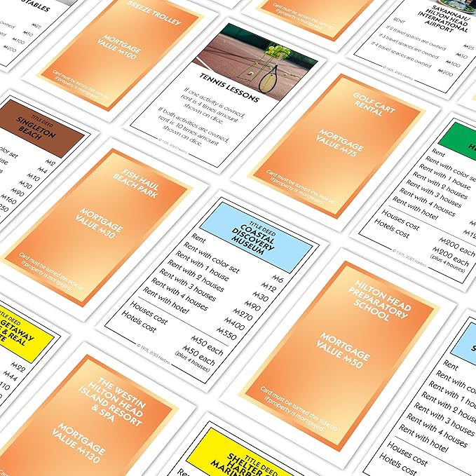 Monopoly Board Game – Hilton Head, SC Edition: 2-6 Players Family Board Games for Kids and Adults, Board Games for Kids 8 and Up, Great for Game Night