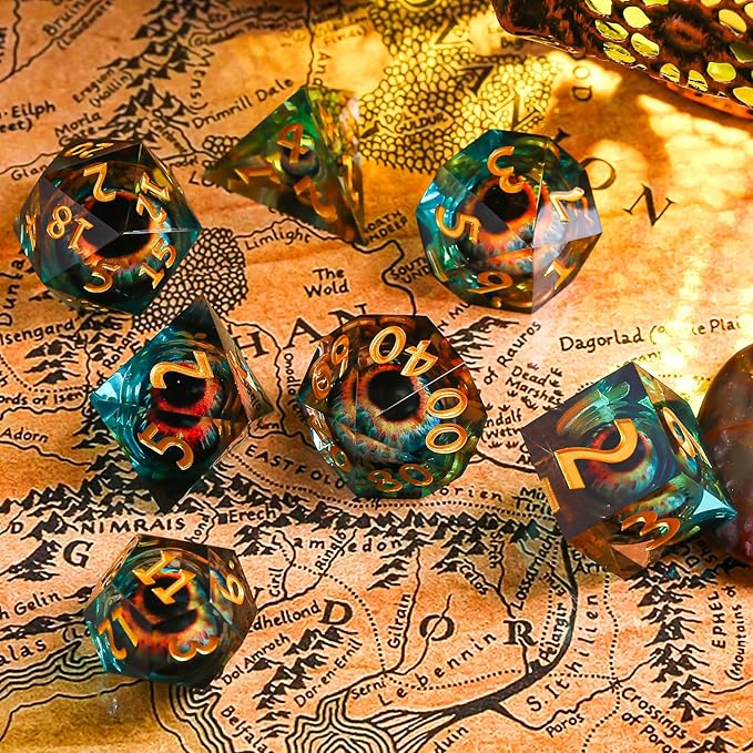 DND Dice,Dragon Eye Dice Set, Dice for Dungeons and Dragons Games