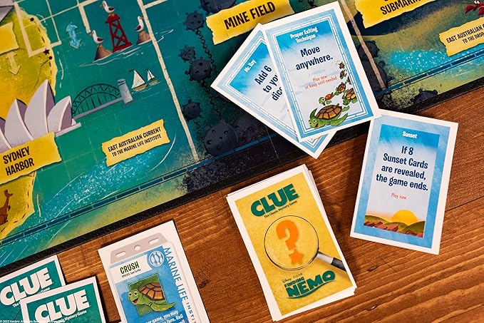 CLUE: Finding Nemo | Collectible Clue Game Based on Disney and Pixar’s Animated Films | Great for Family Game Night | Officially-Licensed Game with Familiar Locations and Iconic Characters
