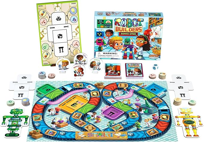 New Jumping High Fives Robot Builders Board Game - Exciting Robot Building Competition for Kids Ages 5 and Up - Children Learn New Skills While Racing to Collect Matching Tools and Parts