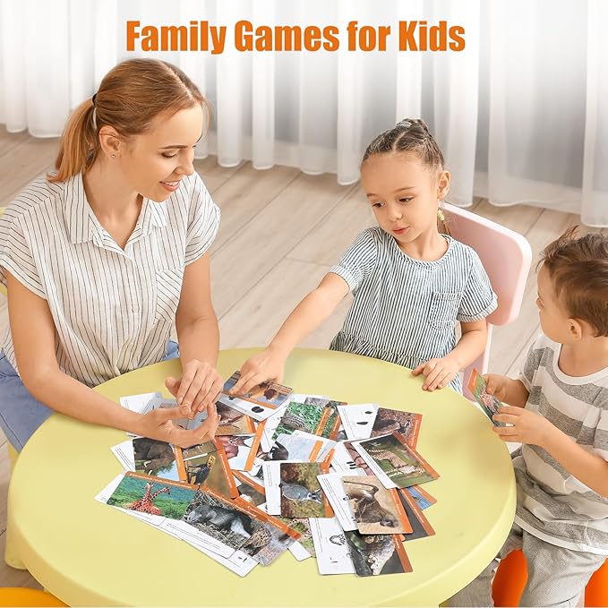 MEROCO Safari Animal Tracks Cards Game,Animal Flash Cards,Animal Tracks Matching Game,Kids Science Learning Educational Toys Homeschool Preschool Autism Learning Materials