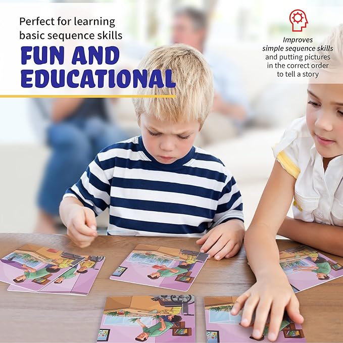 Sequencing Cards, Picture Cards, Storytelling Cards, Speech Therapy Materials, Home School Supplies, ESL, ELL, Social Skills, Combo Set