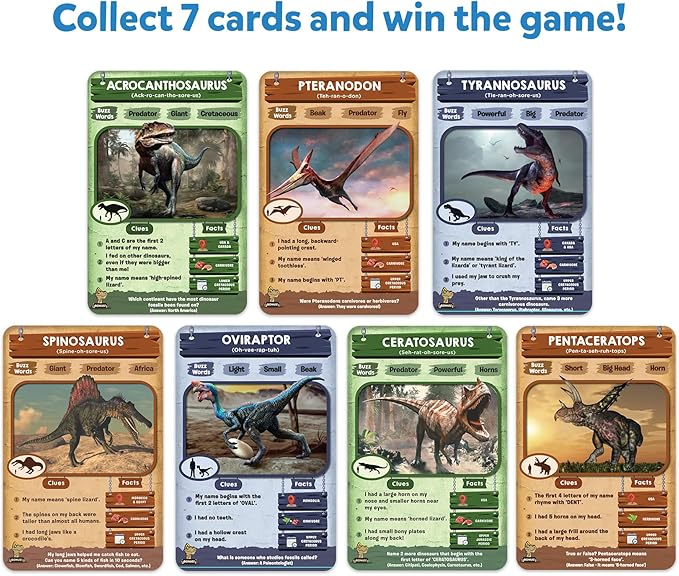 Skillmatics Guess in 10 Dinosaurs, Perfect for Boys, Girls, Kids, and Families Who Love Card Games, Toys, Travel Games, Gifts for Ages 8, 9, 10 & Up