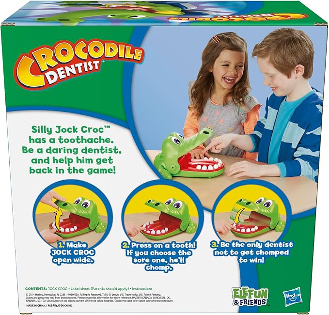 Hasbro Gaming Crocodile Dentist Kids Board Game, Ages 4 And Up (Amazon Exclusive)