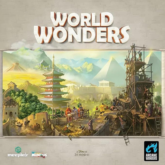World Wonders Strategy Board Game by Arcane Wonders – Build Iconic Landmarks, Compete Strategically, for 1-5 Players and Ages 14+